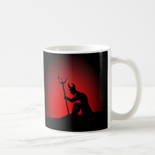Devil Contemplating Coffee Mug (Right)