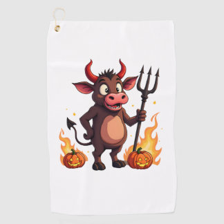 Devil Cow Mischief Golf Towel