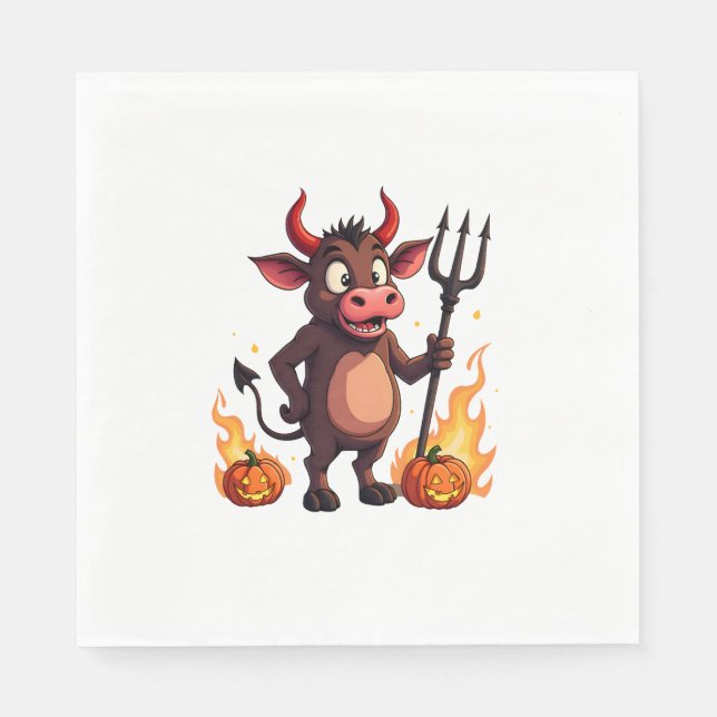 Devil Cow Mischief Napkins (Front)