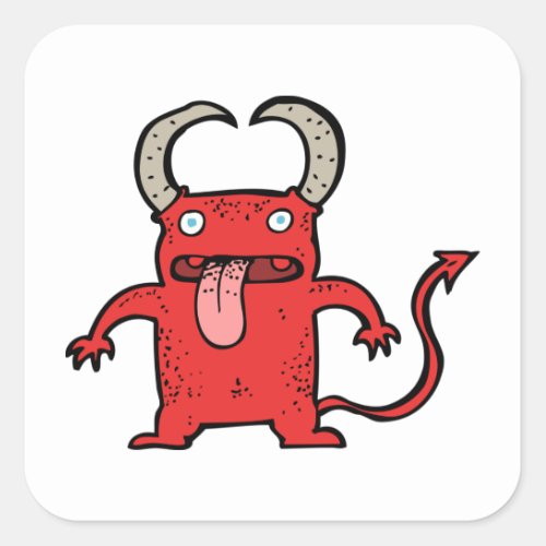 Devil Creature Square Sticker