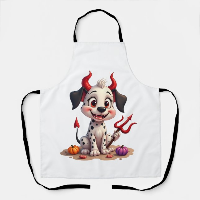 Devil Dalmatian Mischief Apron (Front)