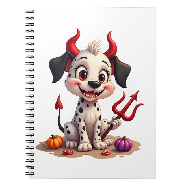 Devil Dalmatian Mischief Notebook (Front)