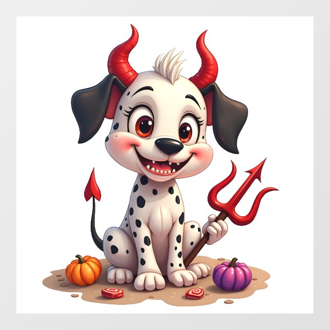 Devil Dalmatian Mischief Window Cling (Sheet)