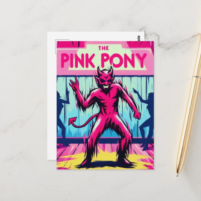 Devil Dances at Pink Pony Postcard (Front/Back In Situ)