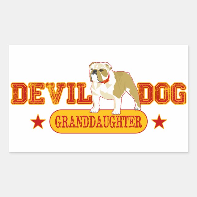 Devil Dog Family Rectangular Sticker (Front)