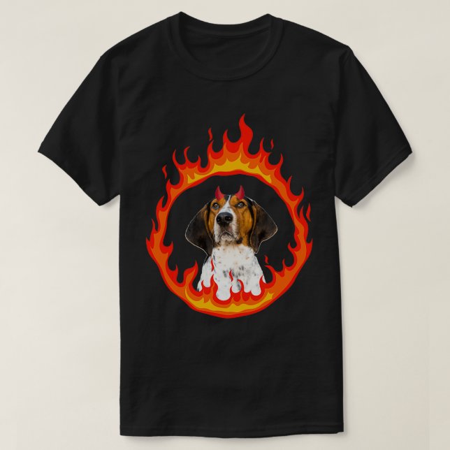 Devil Dog Treeing Walker Coonhound  T-Shirt (Design Front)