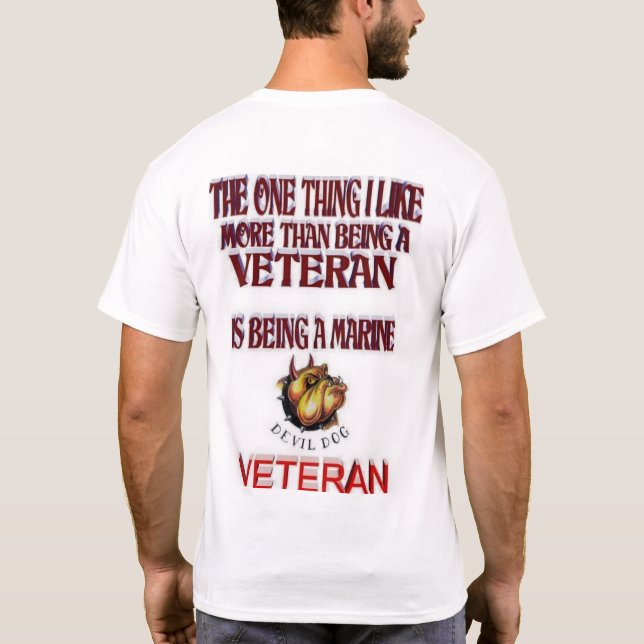 DEVIL DOG VETERAN T-Shirt (Back)