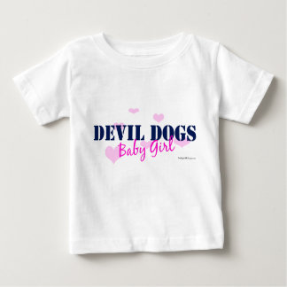 Devil Dogs Baby Girl - with hearts Long Sleeve Baby T-Shirt