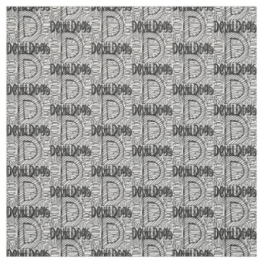 Devil Dogs gray fabric black letters THIS