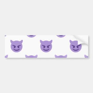 devil emoji bumper sticker