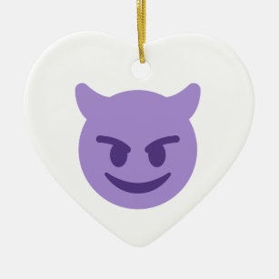 devil emoji ceramic ornament