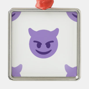 devil emoji metal ornament