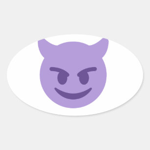 devil emoji oval sticker