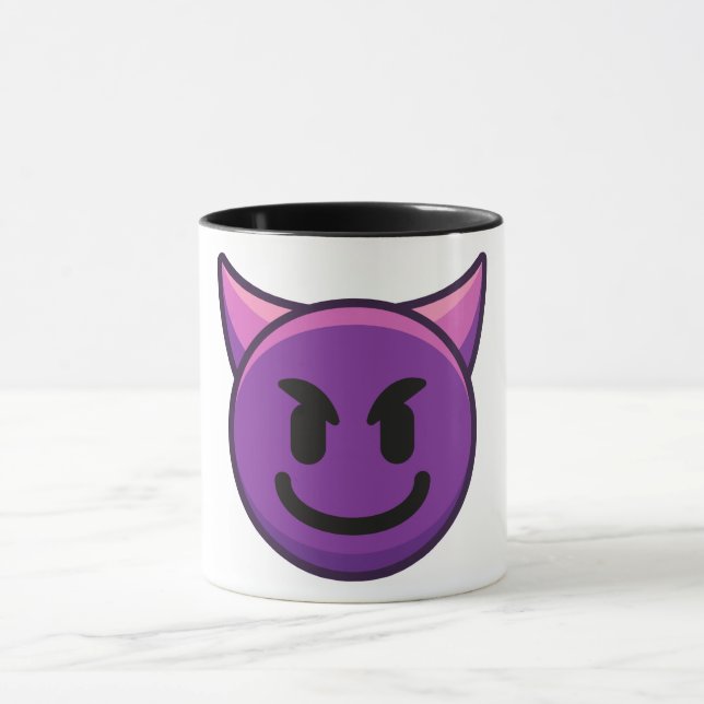 Devil Emoji Pattern Mug (Center)