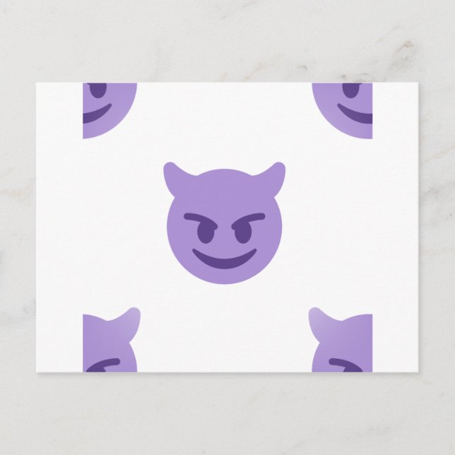 devil emoji postcard (Front)
