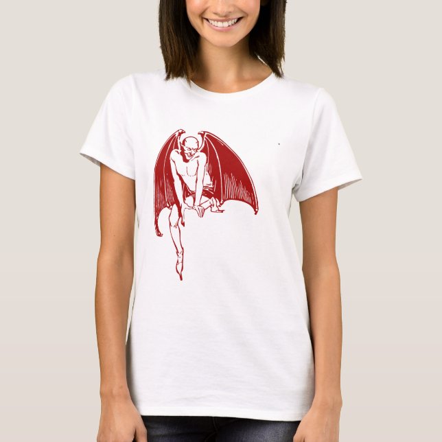 Devil Evil Demon Monster Wings Gothic T-Shirt (Front)