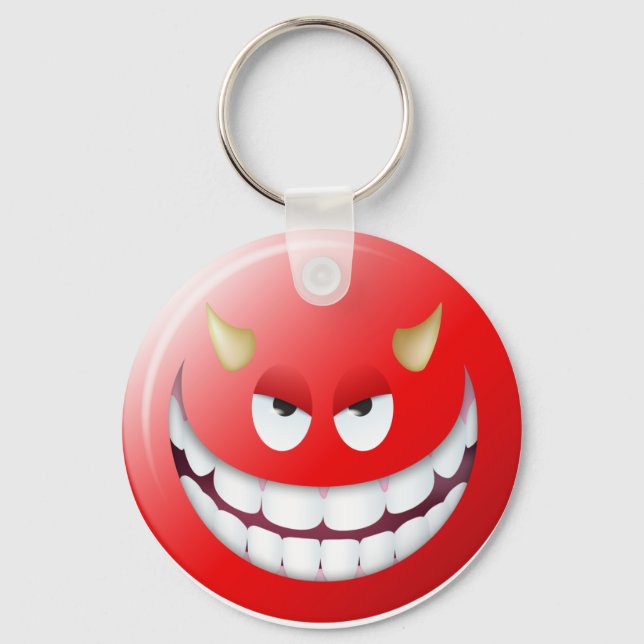 Devil Face 2 Keychain (Front)