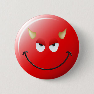 Devil Face Pinback Button