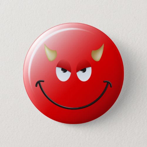 Devil Face Pinback Button
