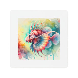 Devil Fish 041024AREF149 - Watercolor Metal Print