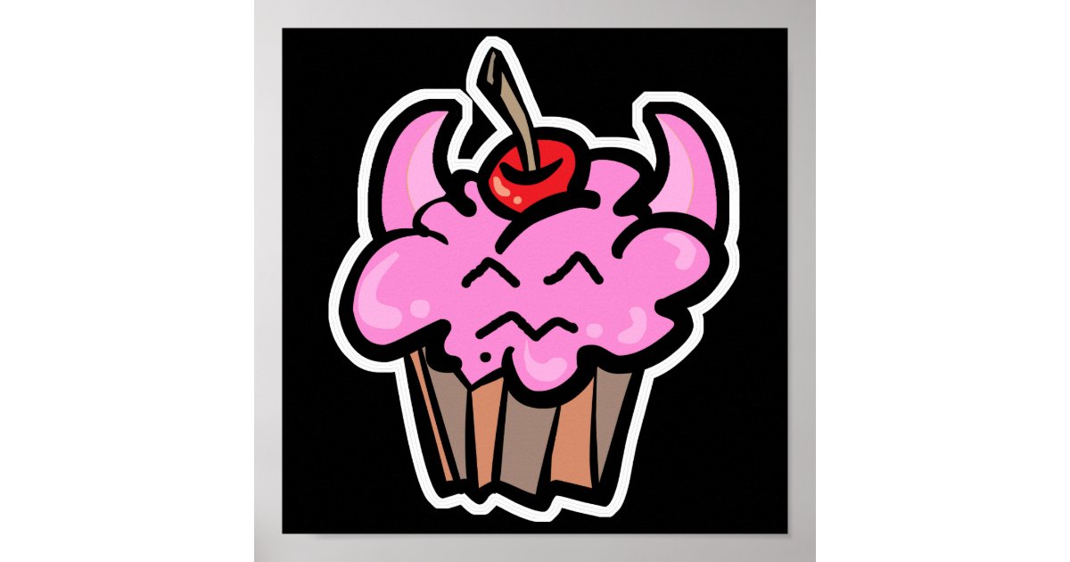 Devil Food Cupcake Poster | Zazzle