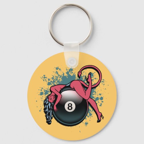 Devil Girl 8_Ball Keychain