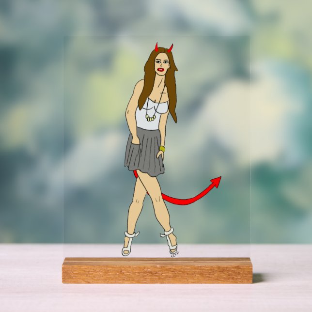 devil girl acrylic sign (Neutral)