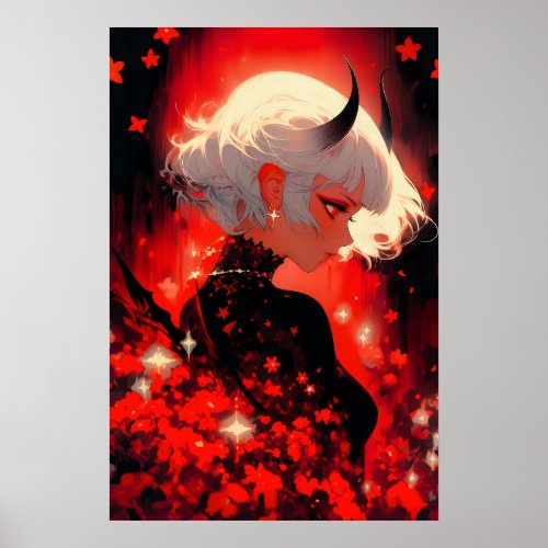 Devil Girl Art Poster