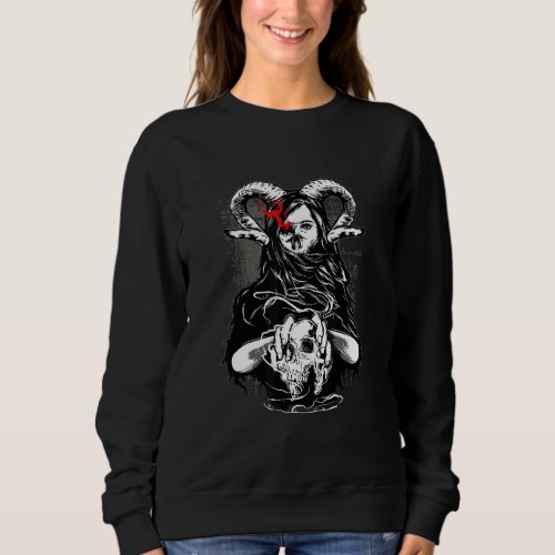 Devil Girl Bones Skull Creature Soul Diablo Darkne Sweatshirt