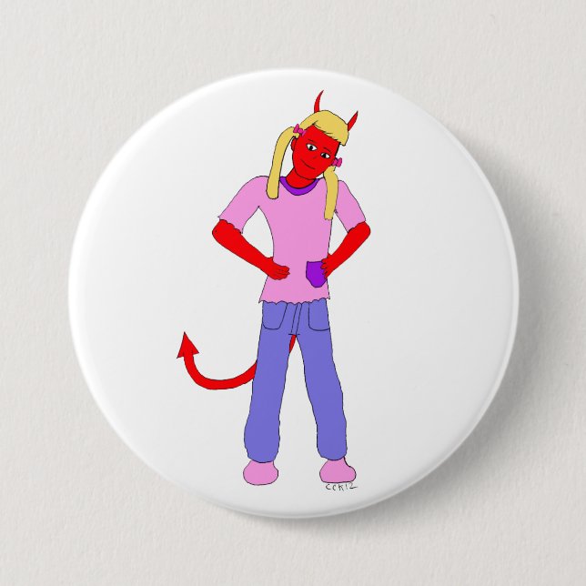 devil girl    button (Front)