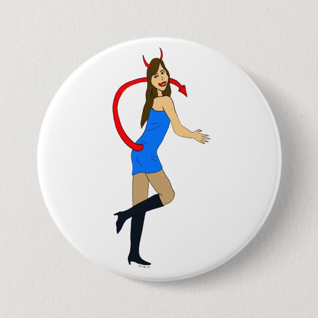 devil girl     button (Front)