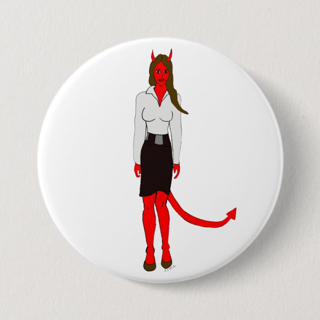devil girl    button (Front)