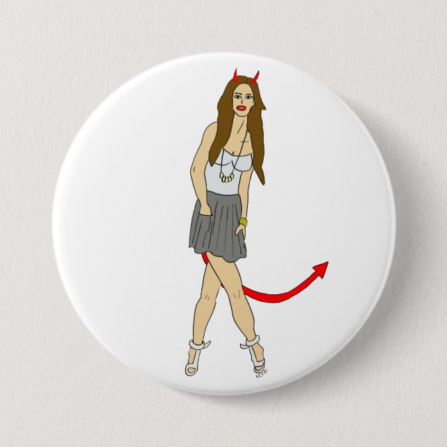 devil girl button (Front)