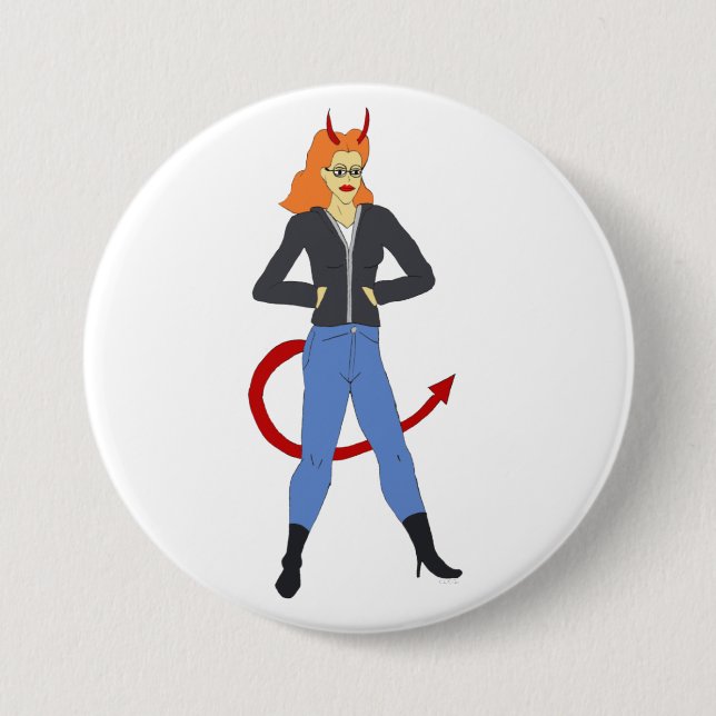 devil girl   button (Front)