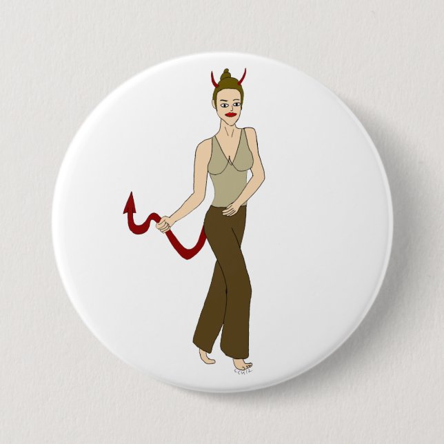 devil girl    button (Front)