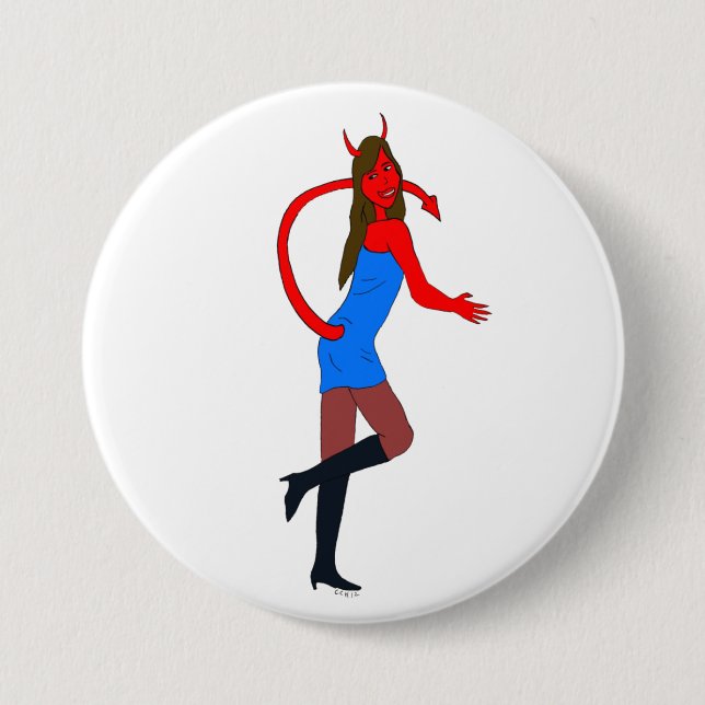 devil girl     button (Front)