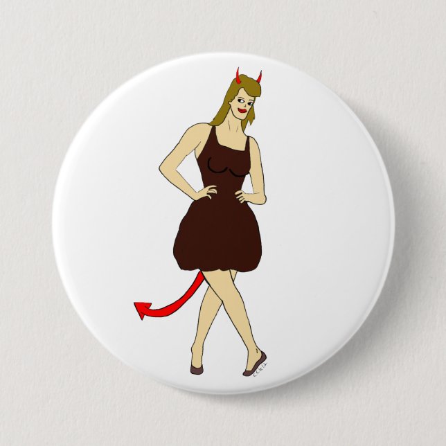 devil girl     button (Front)