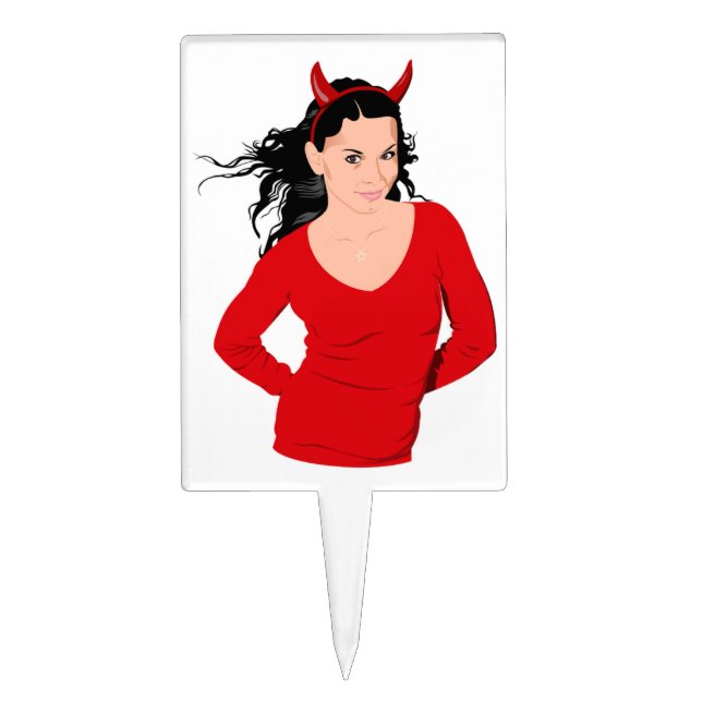 DEVIL GIRL CAKE TOPPER (Front)