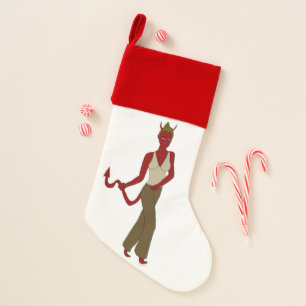 devil girl christmas stocking