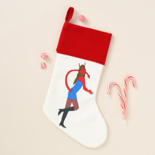 devil girl     christmas stocking