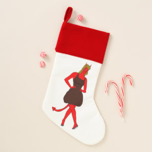 devil girl christmas stocking