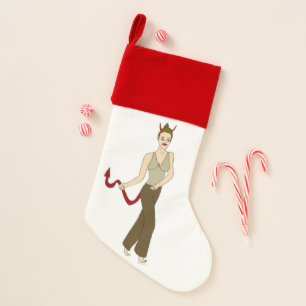 devil girl christmas stocking