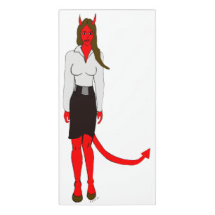 devil girl door sign