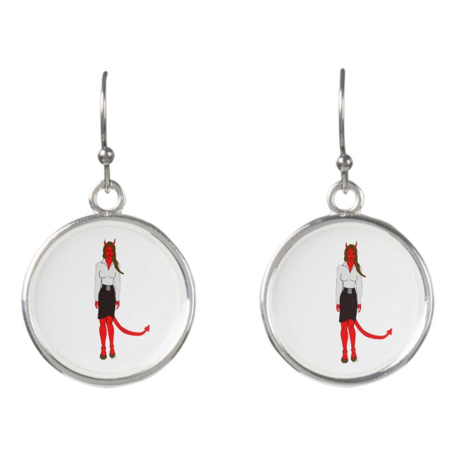 devil girl    earrings (Front)