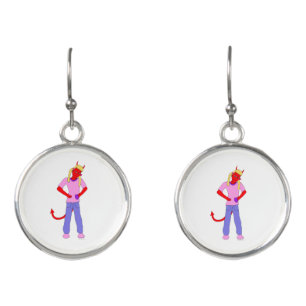 devil girl earrings