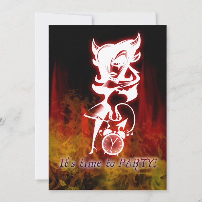 Devil Girl Goth Fantasy Sweet 16 Birthday Invitation (Front)