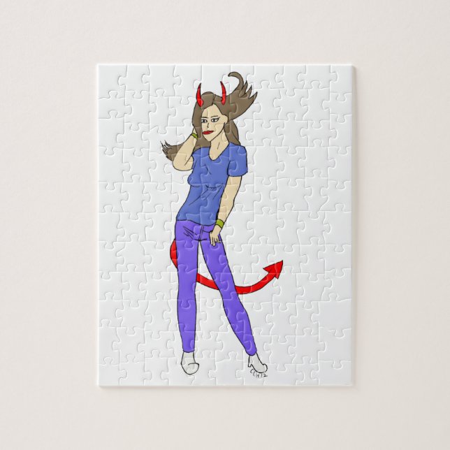 devil girl   jigsaw puzzle (Vertical)