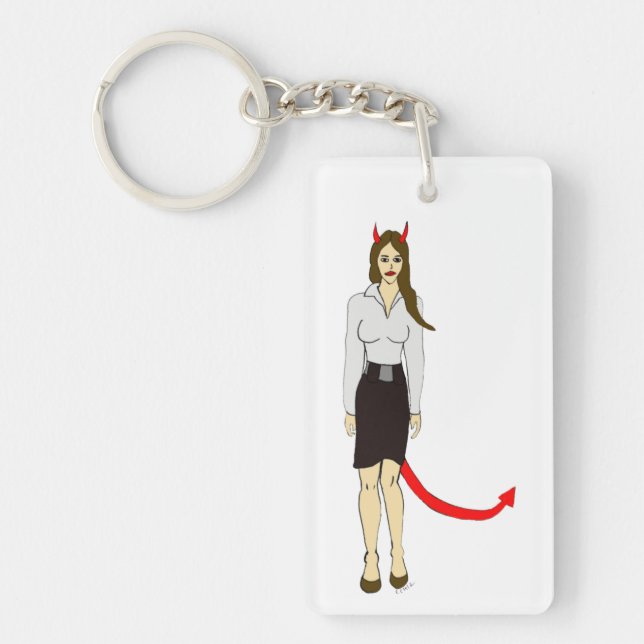 devil girl     keychain (Front)