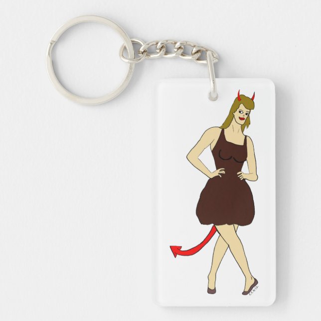 devil girl     keychain (Front)