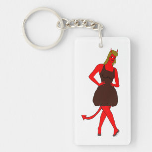 devil girl keychain
